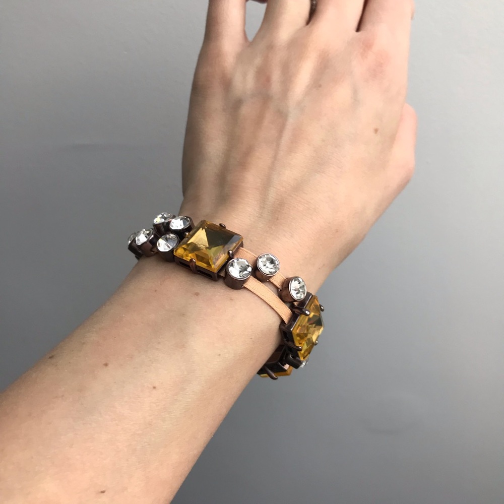 J.Crew Jeweled ribbon bracelet